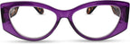 2SeeLife Oversized Cateye Reading Glasses for Women – Medium–Wide Fit, Durable & Sturdy Frame, Trendy Premium Cateye Readers, Purple, +1.75