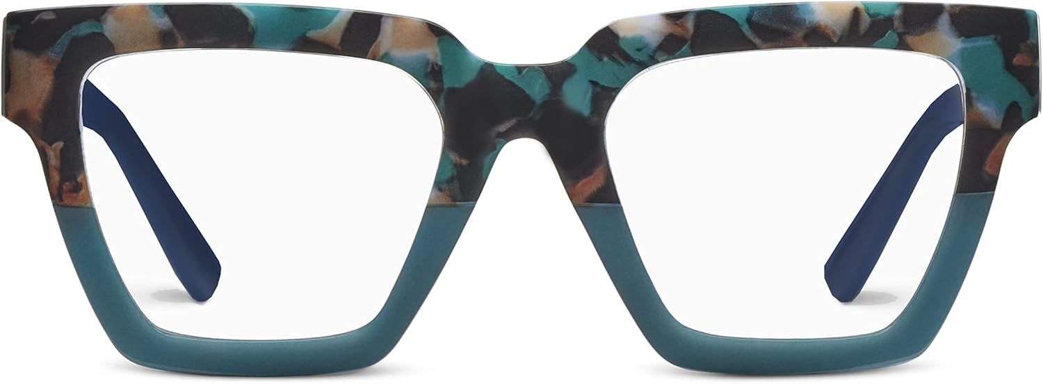Oprah's Favorite Things Take a Bow Oversized Square Blue Light Blocking Reading Glasses