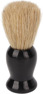 Synthetic Men Shave Brush, Easy Foaming Beard Brush with Curved Handle, Portable Glossy Black Paint Shaving Cream Brush for Home Salon Travel, Multipurpose Hand Crafted Shaving Brush