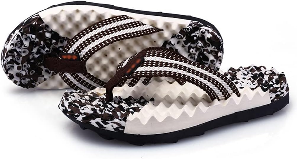 XUEMML Massage Slippers Foot Reflexology Shower Shoes Mens &Womens House Flip Flop Open Toe Foot With Arch Support Relief Fasciitis