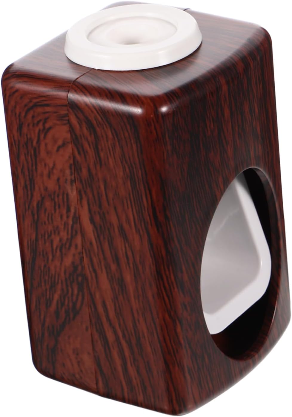 Beaupretty Toothpaste Dispenser Wall Mounted Automatic Squeezer Adhesive Wood Grain Sticky Toothpaste Squeezer Space Saving Dustproof