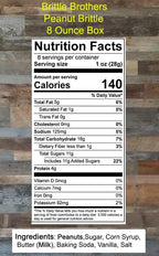 Brittle Brothers Peanut Brittle - 8 oz Gift Box - Gourmet Candy