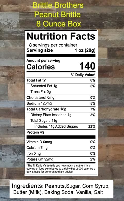 Brittle Brothers Peanut Brittle - 8 oz Gift Box - Gourmet Candy