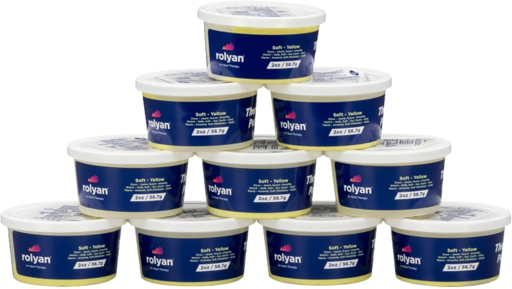 Sammons Preston 63833 Master Therapy Putty for Physical Therapy Exercises, 2 Ounces, Yellow, Soft, Pack of 10