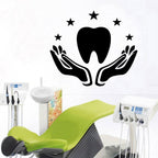 Cartoon Teeth Wall Sticker Wall Decor for Dental Hospital Kids Room Decoration Wall Decals Removable Art Murals Wallpaper 42x38cm