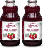Lakewood, Pure Cranberry Juice, 32 oz (Pack of 2)