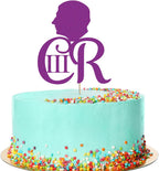 King Charles Coronation Glitter Cake Topper Royal British Crown Party Decoration