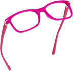 Readerest Blue Light Blocking Glasses – Thin Reflective Lens, Anti-Glare Computer Eyeglasses, UV Protection, Eye Strain Relief (Pink, 2.5 Magnification)