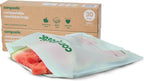 Compostic Compostable Gallon Bags (60 Count) Starter Pack — Resealable Zip-Seal, Plant-Based, Home Compostable, Freezer Safe, BPA-Free, Non-Toxic, GMO-Free Food Storage Bags