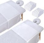 2 Sets Microfiber Massage Table Sheets, 3 Piece Reusable Massage Bed Cover Per Set, Lash Bed Cover Soft, Light-Weight, Stain & Wrinkle Resistant for Spa Beauty Tattoos