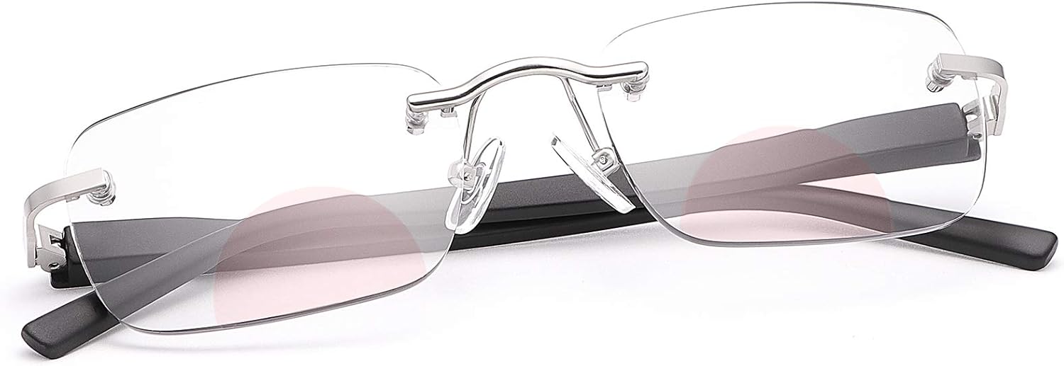 MIRYEA Bifocal Spring Hinge Photochromic Sun Readers Anti Blue Light Reading Glasses