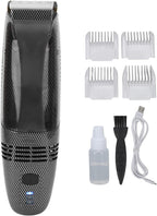 YUYTE Hair Trimmer USB Vacuum Trimmer Kit with Powerful Automatic Hair Suction for Beards Facial Hair Stubble Hair Clipping Lithium Ion Powered Electric Shaver with 4 Guide Combs