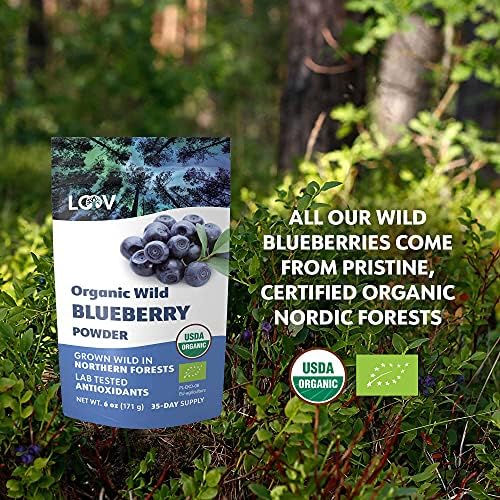 Bundle – 2 items: LOOV Organic Wild Blueberry Powder and Organic Wild Lingonberry Powder