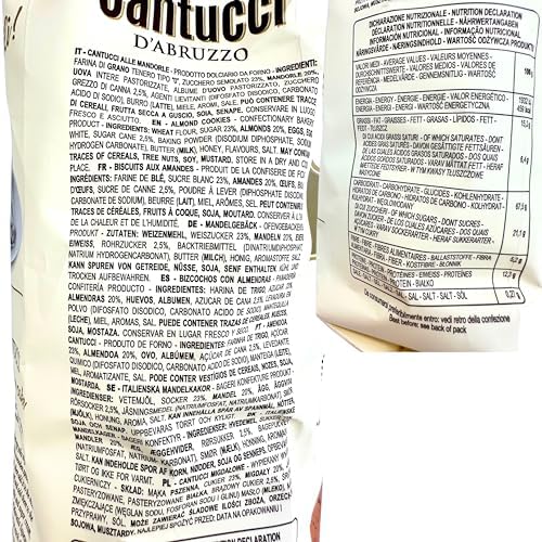 Falcone Cantucci D’Abruzzo Almond Biscotti 28.2 oz. (800g) Cantuccini alle Mandorle from Italy - Italian Cookies - Family Size Biscottini Bag - Crunchy, Traditional Italian Pastry - Italian Delicacies