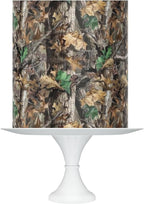 Hunting Camo Pattern Edible Cake Topper Wrap, 8 x 10 inches, Tree Leaves Design