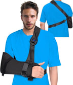 Adult Arm Sling Shoulder Immobilizer with Waist Strap Sling for Arm Shoulder Elbow Wrist Injury Torn Rotator Cuff Support Broken & Fractured Bones Fits for Left Right Hands Teen Women Men