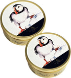 Simpkins Meg Hawkins Design Mixed Fruit Tin 175g - Puffin Tin (2 Pack) in Premier Life Store Box