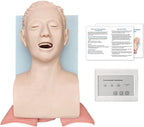 PVC Endotracheal Intubation Human Model - Tracheal Intubation Manikin Simulator Teaching aid Kit with endotracheal Tube, Oral/Nasal Intubation Human Model for Science Education/Practice/Study