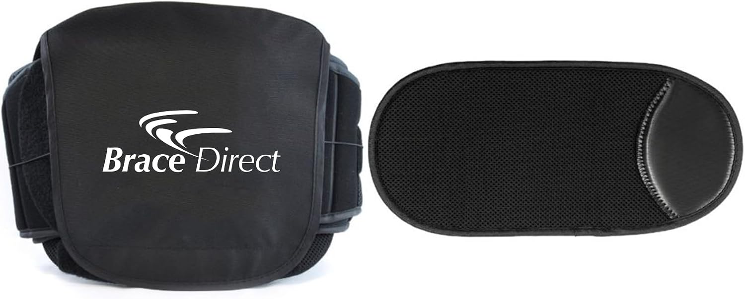 Brace Direct Plus Size Lower Back Brace - Lumbar Support for Sciatica, Herniated Discs, Spinal Stenosis, DDD, Chronic Back Pain, Post-Surgical Recovery - Breathable Adjustable Compression (Plus Size -