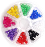 160PCS Dental Code Rings Silicone Instrument Code Circle Autoclavable Orthodontic Color Code Rings (Multicolor)