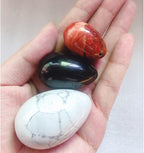 Yoni Egg Massager Natural Howlite Stone Drilled Jade Eggs Ball for Women Kegel Exercise