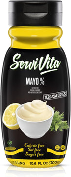 Fat Free MAYO MAYONNAISE Sauce Zero Calories and Fat Free Mayo 10.6 FL OZ - No Sugar Mayonnaise Sauce Gluten-Free, Non-GMO, Vegan and Keto Friendly - ServiVita