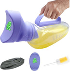 Portable Urinals for Women, 1200ml Nightglow Female Urinal with Upgraded Soft Rubber & Spill-Proof Lid – Large Capacity Pee Bottle Bed Pan for Elderly, Hospital, Travel, and Bedside Use