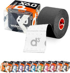 d3 X6.0 Waterproof Kinesiology Tape 2in x 20ft – Black Athletic Tape for Joint Support, Pain Relief & Muscle Recovery | Sweatproof & Hypoallergenic for Knee, Shoulder & Back – Uncut Roll