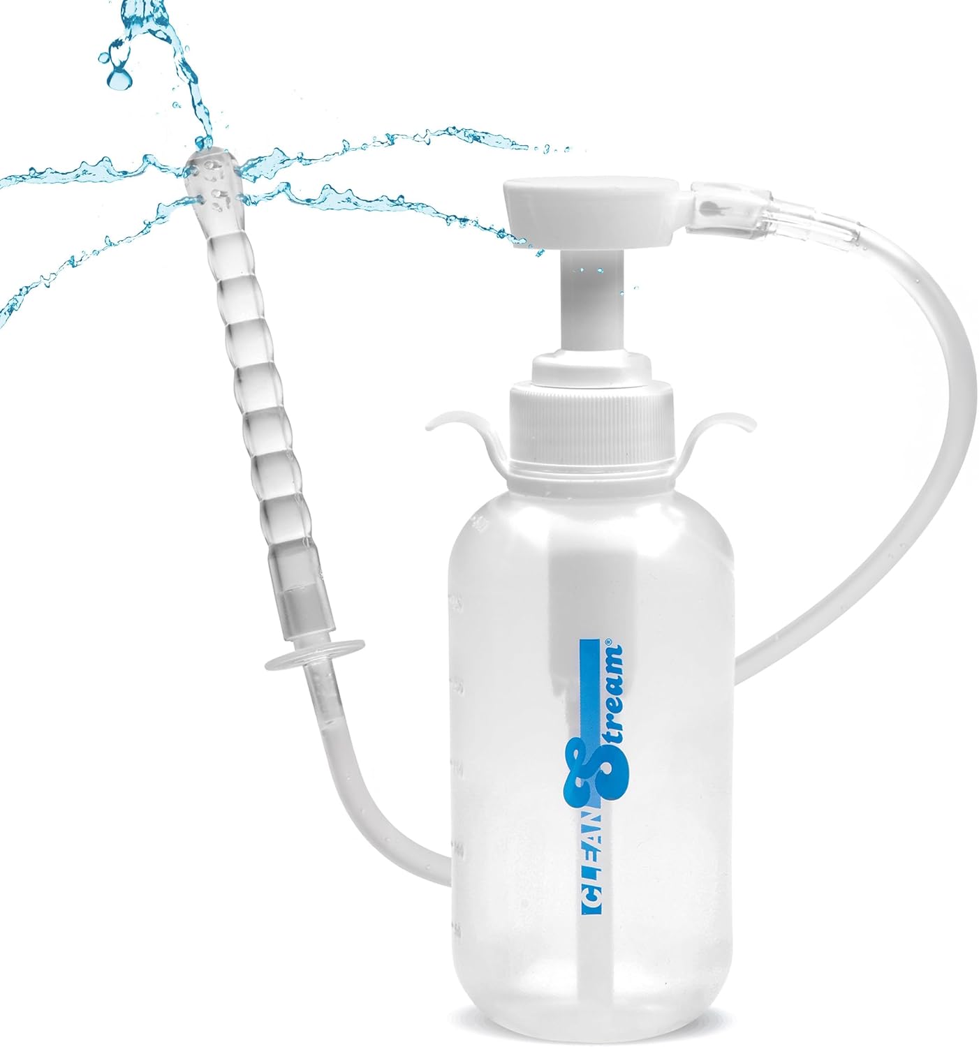 Cleanstream Pump Action Enema Bottle with Flexible Nozzle and SyringeStyle Handle, 300 mL Capacity, Silicone Material, Easy SelfCleansing Douche System for Controlled Personal Care