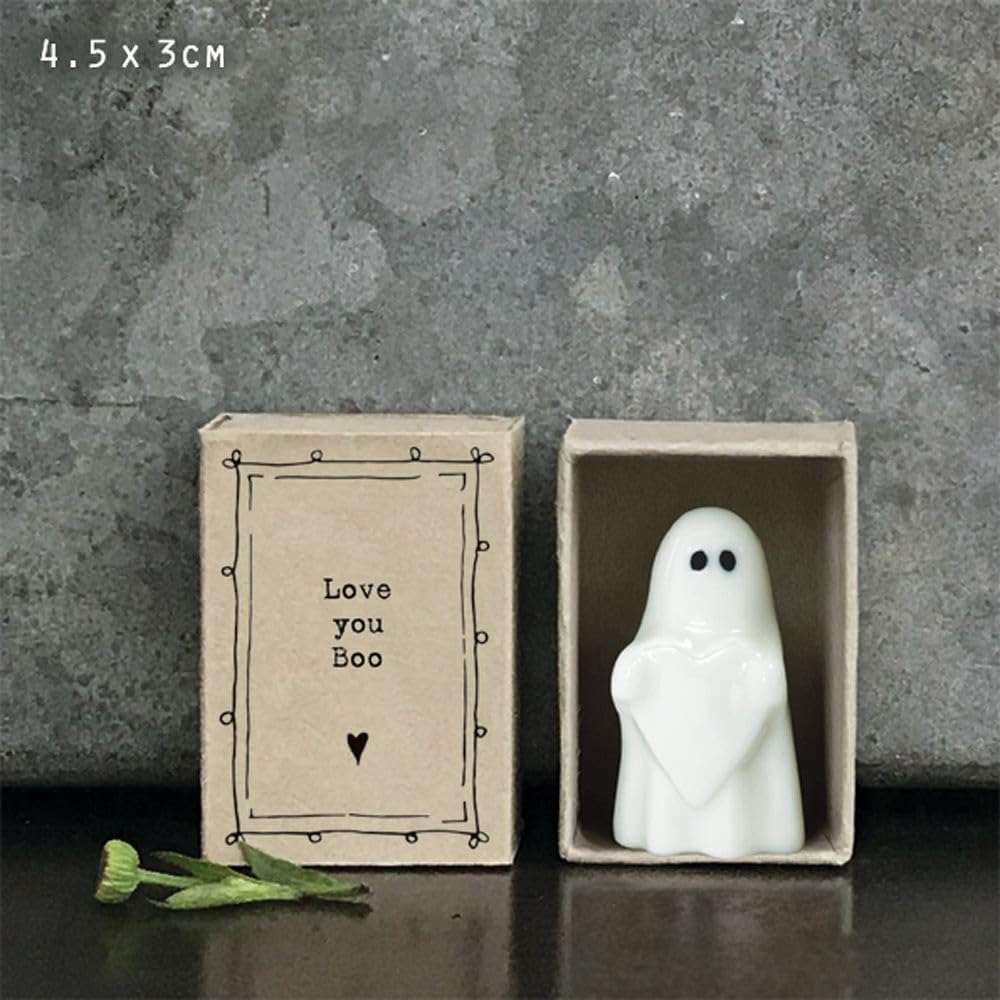East of India Mini Matchbox Love You Boo Halloween Ghost, Friendship Gift, Keepsake Gift