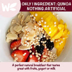 Puffed Quinoa Cereal + Nothing – Vegan – Gluten Free – Non-GMO – [11 oz] It Pops as Snacks – Cereal – Salad Topper for Sustainable Energy – Crunchy Ancient Good Mood Food – by Wholefort