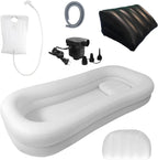 Medical Inflatable Bathtub – Portable Bedside Bath Tub for Elderly, Disabled, Bedridden & Post-Surgery Patients, Full Body Wash Kit with Electric Air Pump