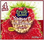Fruit Bowl Fruit Flakes Raspberry with a Yogurt Coating (4x25g) - Pack of 6