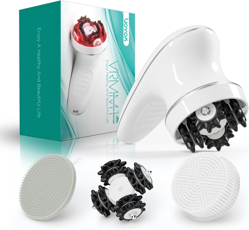VOYOR Electric Cellulite Massager, Body Sculpting Machine for Arms, Belly, Legs, Waist, Buttocks, 3 Strengths for Body Cleaning and Deep Tissue Cellulite Massage, IPX7 Waterproof & Cordless VRMM1-NEW
