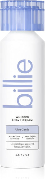 Billie Whipped Shave Cream - Ultra Gentle Protection - Fragrance-Free & Dermatologist-Approved - Designed for Sensitive Skin - 6.5 fl oz