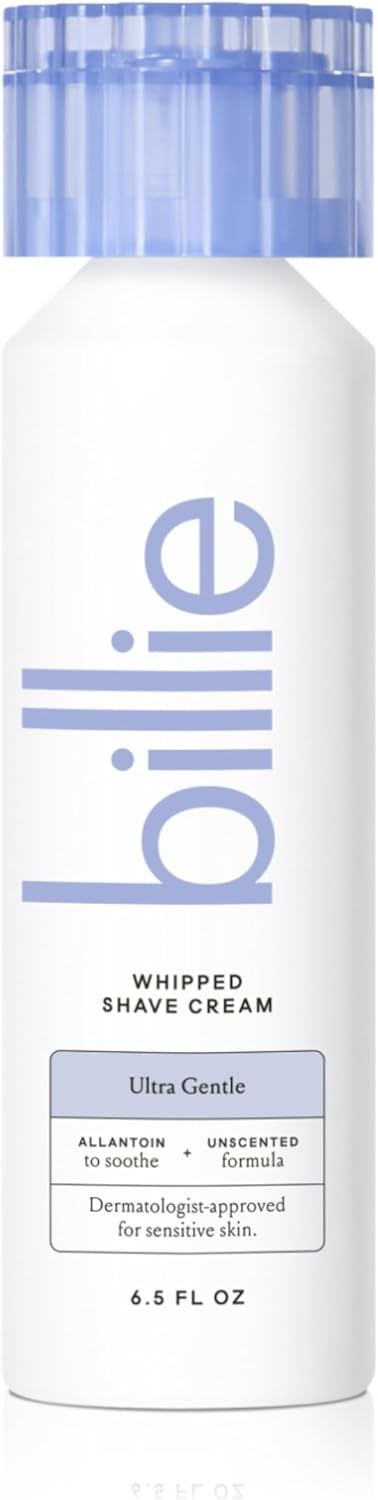 Billie Whipped Shave Cream - Ultra Gentle Protection - Fragrance-Free & Dermatologist-Approved - Designed for Sensitive Skin - 6.5 fl oz
