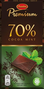 2 Bars x 100g of Marabou Premium Mint - Original - Swedish - Dark Chocolate - 70% Cocoa