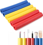 Foam Grip Tubing 6 Pcs Adaptive Utensils for Elderly, Built up Grip Aid for Utensils, Adaptive Utensil Cutlery Padding Handle Tools and Pens for Disabled, Adults, Elderly, Arthritic and Handicapped