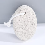 Natural Pumice Stone for Feet, Hard Skin Callus Remover Tool, Foot Scrubber Massager for Heels and Dead Skin, Exfoliating Pedicure Stone with Ergonomic Handle