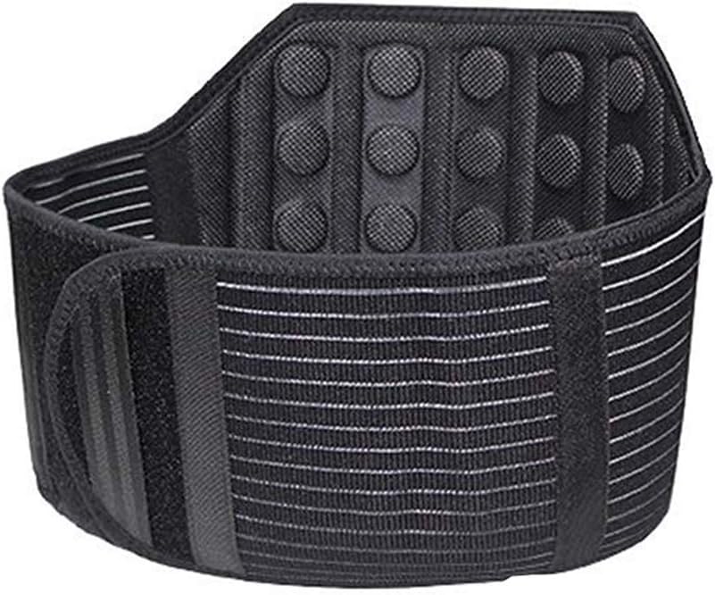 21 Magnets Lumbar Brace Belt Adjustable Lower Back Strap with Tourmaline for Women and Men Herniated Disc Relieve Pain (Size : L)