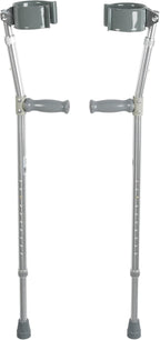 Drive Medical Heavy Duty Bariatric Steel Forearm Crutch, Chrome, Adult