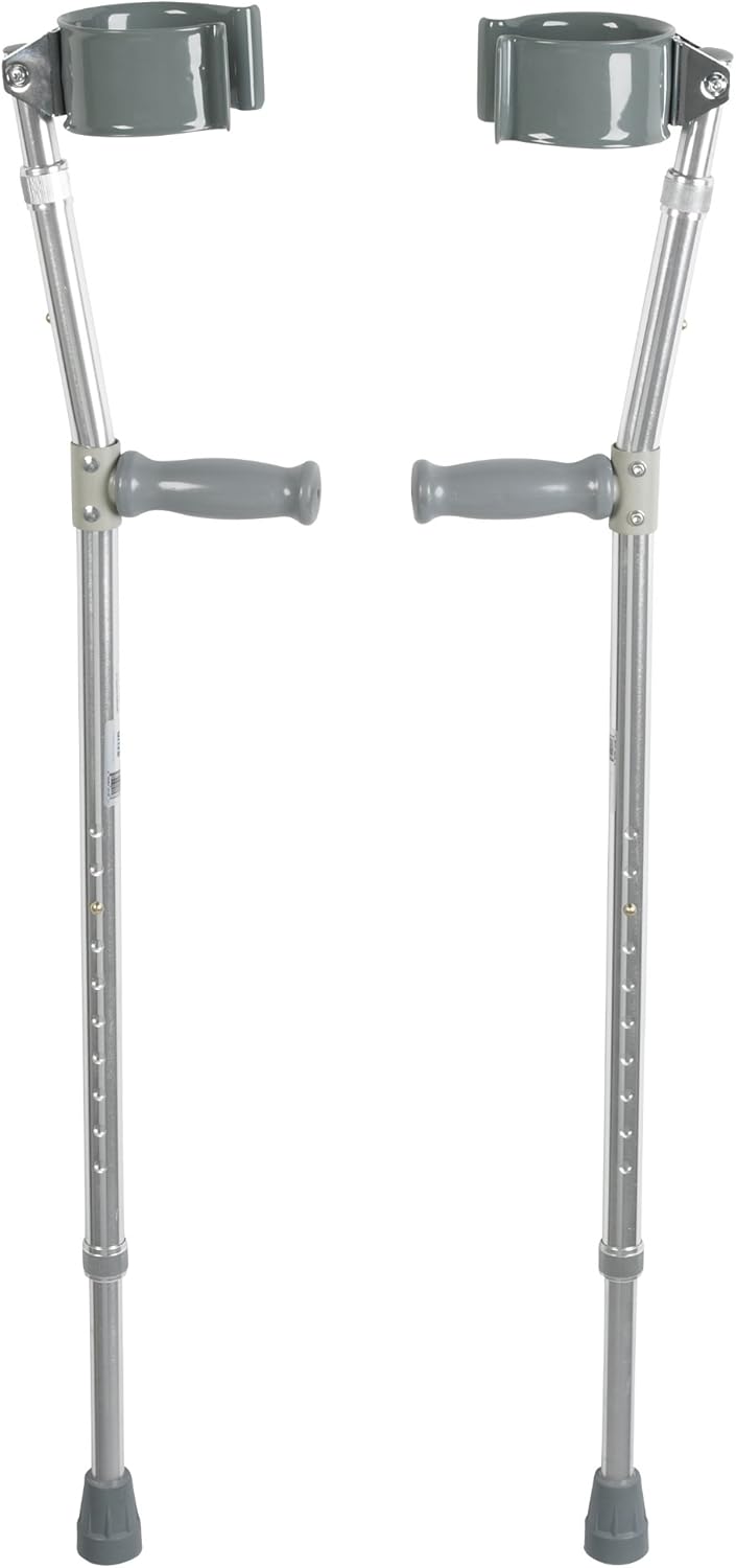 Drive Medical Forearm Crutch, Gray, Adult (10403)