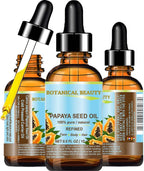 Botanical Beauty PAPAYA SEED OIL. 100% Pure / Natural / Undiluted /Refined Cold Pressed Carrier Oil. 0.5 Fl.oz.- 15 ml. For Skin, Hair And Lip Care.
