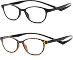 JM 2 Pack Magnetic Reading Glasses for Men Women, Hang Neck Blue Light Blocking Computer Readers Black & Tortoise +2.75