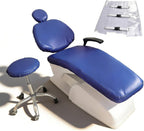 5Pcs Dental Chair Covers Set - Waterproof & Non-Slip PU Leather Elastic Full Covers with Foot, Seat, Headrest & Backrest Protectors for Dental Clinic Chairs(Deep Blue)