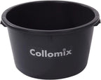 17 Gallon Heavy-Duty Mixing Tub – Rugged Polyethylene Bucket with Side Grips and Roll-Over Lip – Compatible with Hand-Held Power Mixers – Jobsite Tough Construction
