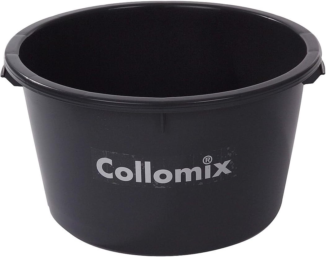 17 Gallon Heavy-Duty Mixing Tub – Rugged Polyethylene Bucket with Side Grips and Roll-Over Lip – Compatible with Hand-Held Power Mixers – Jobsite Tough Construction