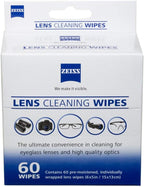 ZEISS Lens Cleaning Wipes, Pre-Moistened, Individually Wrapped Wipes for Coated Glass on Binoculars, Glasses, Sunglasses, Camera Lenses, and Scopes, 60 Count