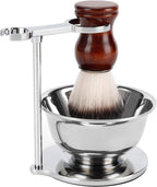 SANWA Deluxe Shaving Kit for Men,Stainless Steel Shaving Razor&Brush Stand Holder Soap Bowl Shave Brush Kit,Boyfriend Husband Dad Birthday Fathers Day for Him