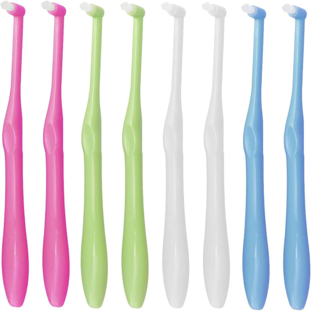 8 PCS Interspace Toothbrush Set for Teeth Detail Cleaning and Braces Clean,Tapered Orthodontic Brushes,Compact Trim Tooth Toothbrush